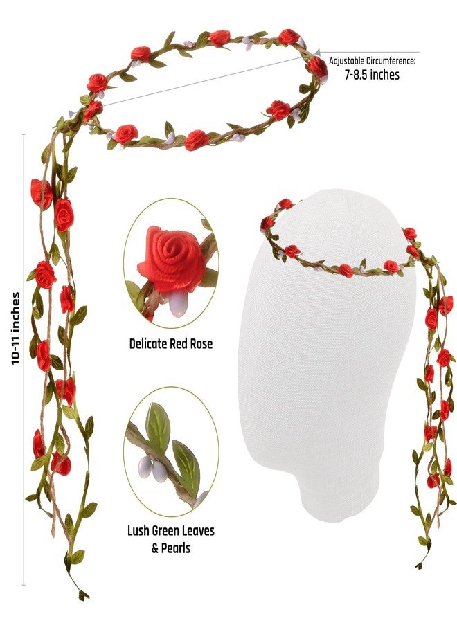 Funcredible Red Fairy Wings, Fairy Crown and Glitter - Fairy Costume Accessories - Butterfly Costume for Women and Girls - Halloween Costumes for Women - Image 3