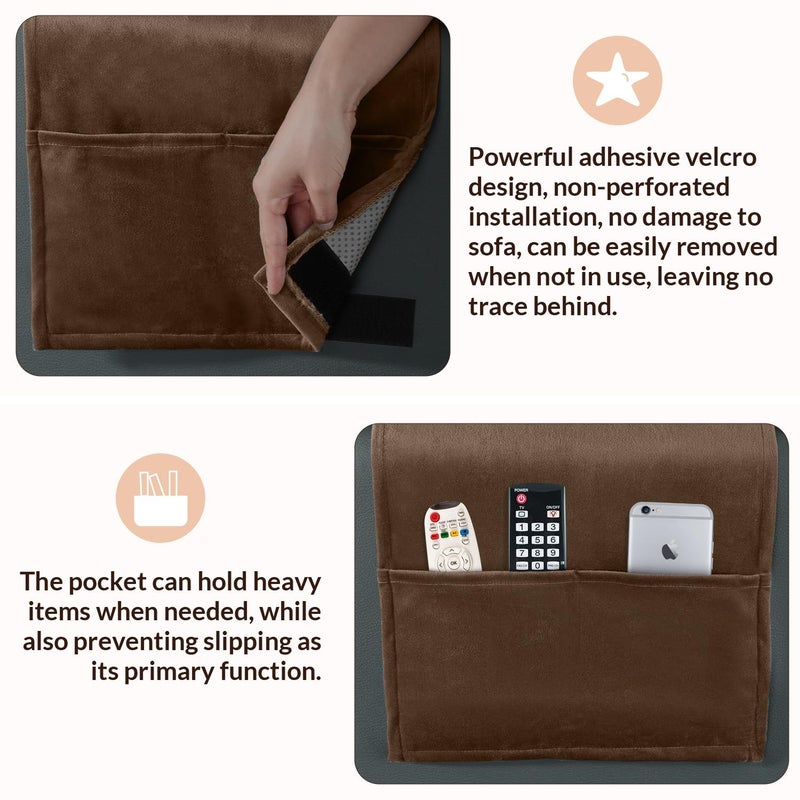 SofGlowly Head Recliner Pillow Adjustable Shredded Memory Foam Headrest Pillows for Recliner Chairs,Non-Slip Velvet Cushion for Pain Relief Neck Support Pillow for Travel Home Sofa Armchair with Zipper Cover - Image 5