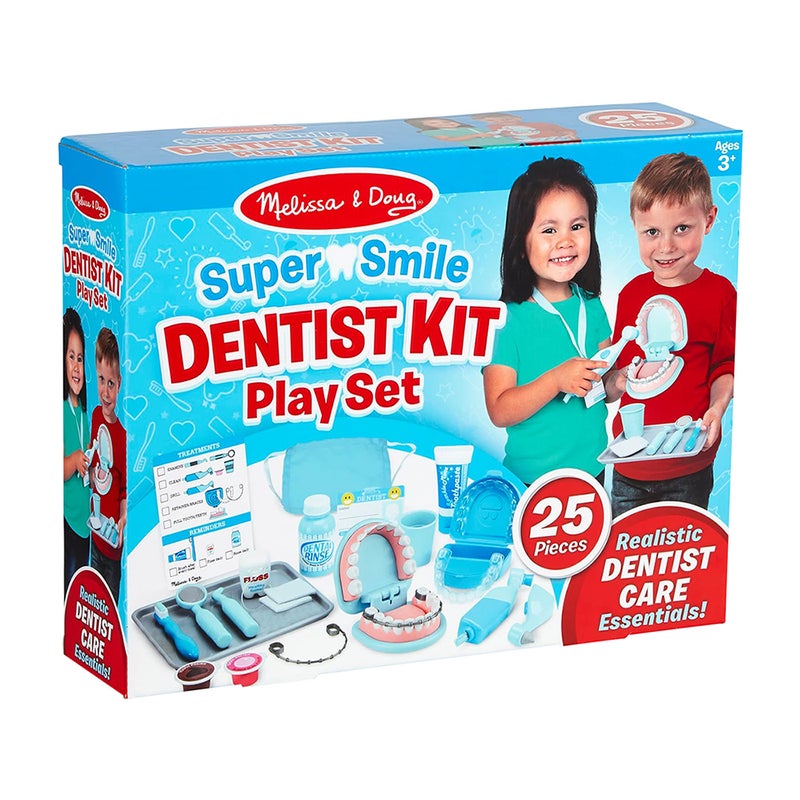 Melissa & Doug Super Smile Dentist Kit Playset (25 Pieces) - Image 1