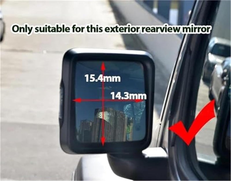 QASULER Heated Side Mirror Glass for Jeep Wrangler JL - Image 4