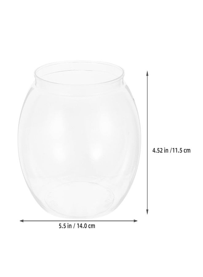 BESTonZON Clear Fish Bowl Vase Resistant Aquatic Planter for Goldfish Turtles Stylish Round Terrarium for Office Home Decor for Relaxing Corner Centerpiece - Image 2