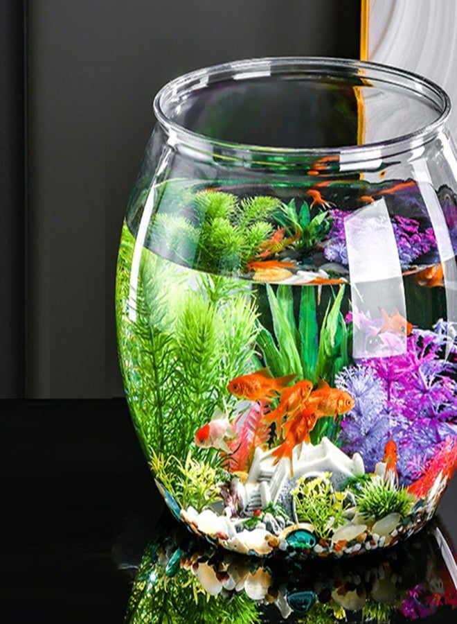 BESTonZON Clear Fish Bowl Vase Resistant Aquatic Planter for Goldfish Turtles Stylish Round Terrarium for Office Home Decor for Relaxing Corner Centerpiece - Image 5
