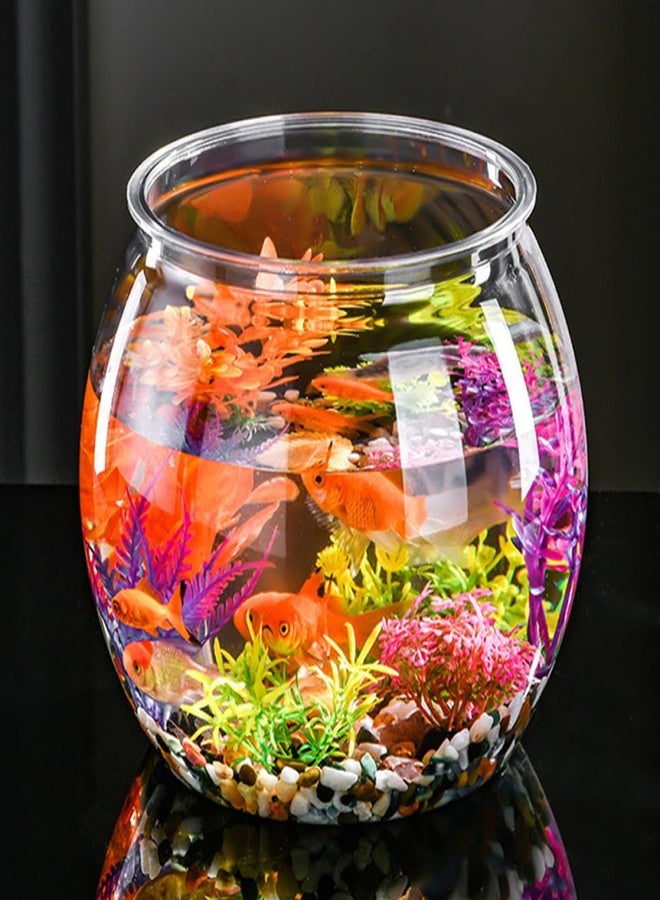 BESTonZON Clear Fish Bowl Vase Resistant Aquatic Planter for Goldfish Turtles Stylish Round Terrarium for Office Home Decor for Relaxing Corner Centerpiece - Image 4