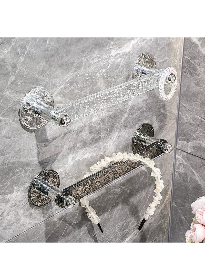 2 pcs Toilet non perforated towel rack, household wall mounted bathroom storage rack 50cm - Image 1