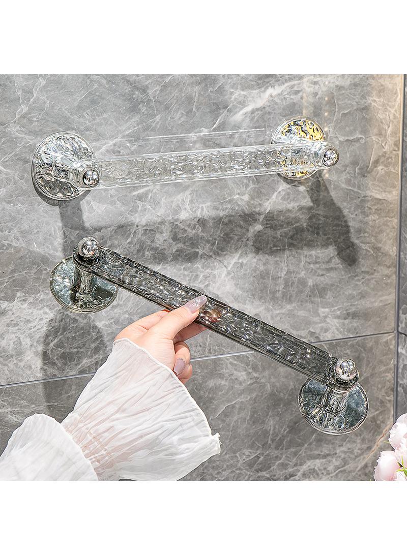 2 pcs Toilet non perforated towel rack, household wall mounted bathroom storage rack 50cm - Image 3