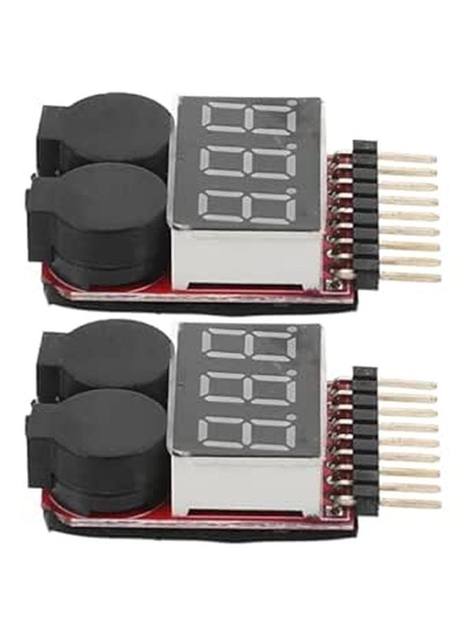 2Pcs RC Lipo Battery Voltage Tester with Low Voltage Buzzer Alarm LED Indicator Monitor - Image 1