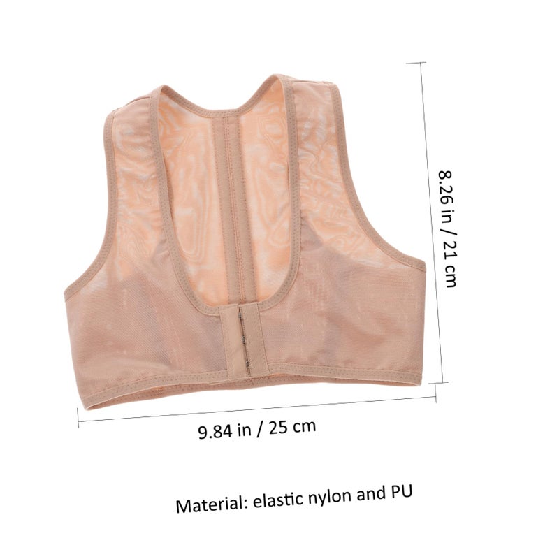 Magnetic Back Shoulder Support Brace For Posture Correction Unisex White Elastic PU Material - Image 5