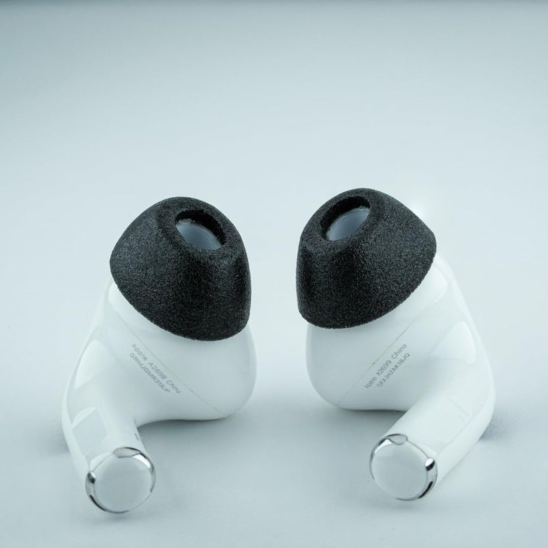 Comply TrueGrip MAX | Premium Memory Foam Replacement Earbud Tips for Apple AirPods Pro 1 & 2 | Long Lasting Comfort, Extreme Durability, Secure Fit, Superior Noise Isolation| Black (Medium) (1 Pair) - Image 3