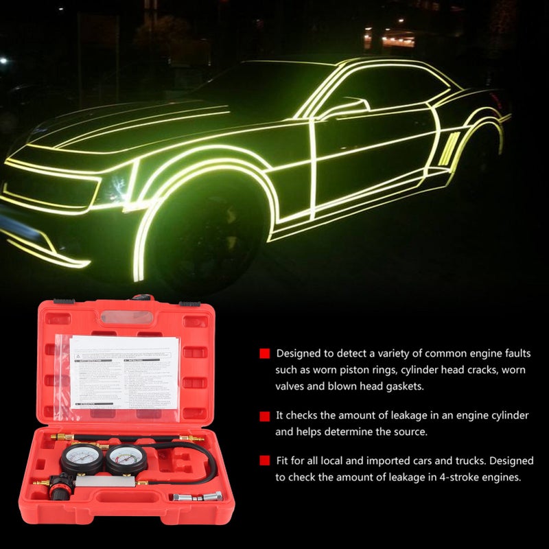 4Pcs Cylinder Leak Tester Petrol Engine Compression Leakage Leakdown Detector TU-21 - Image 2