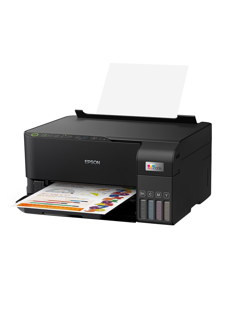 إبسون طابعة EcoTank L3550 Home Ink Tank، طابعة ملونة عالية السرعة مقاس A4 3 في 1 مزودة بتقنية Wi-Fi Direct وطابعة صور واتصال بالتطبيقات الذكية - Image 2