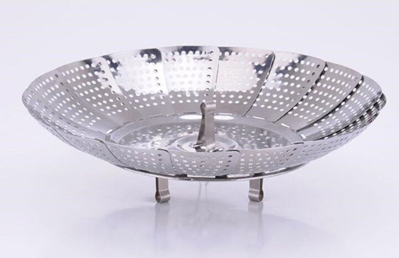 MosQuick® Steamer cooking multipurpose idli steamer stainless steel momos maker steamer Cooking vegetable steamer for kitchen idiyappam maker steel basket baby food steamer folding steam cooker(24 cm) - Image 5