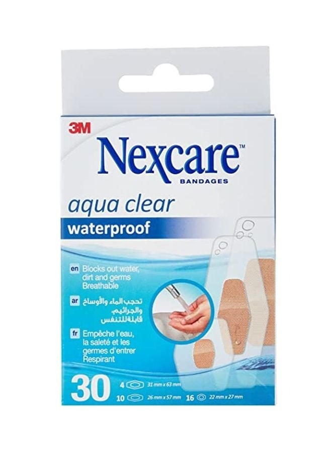 3M Nexcare Waterproof 360 Bandage, Assorted, 30 Pcs