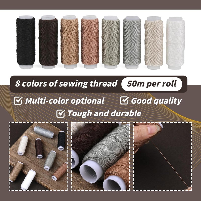 BAGERLA Upholstery Repair Sewing Kit Heavy Duty Sewing Kit with Awl Tools, Seam Ripper, Hand Stitching Needles, Upholstery Thread, Leather Craft Tool for Shoes Sofa Tent Carpet Craft DIY - Image 5