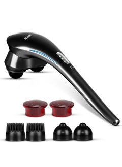 AGARO AGARO Regent Handheld Double Head Massager, 4 Massage Heads, 4 Modes, For Pain Relief and Relaxation, Neck, Back, Shoulder, Leg, Foot, Full Body Massager, Black  - Image 1