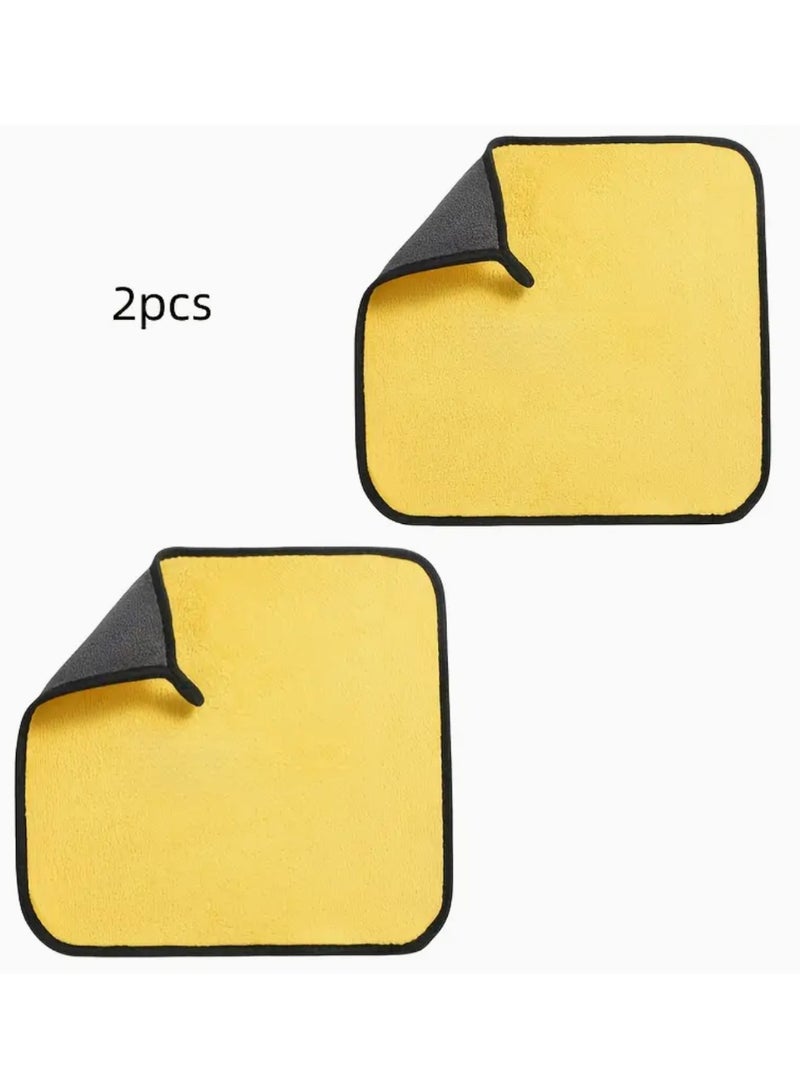 2 Pieces 30*30cm  Car Care Cleaning Drying Cloth Wax Polishing Sponge/Cloth/Brush Kitchen Washing Towel Car Wash Tool - Image 1