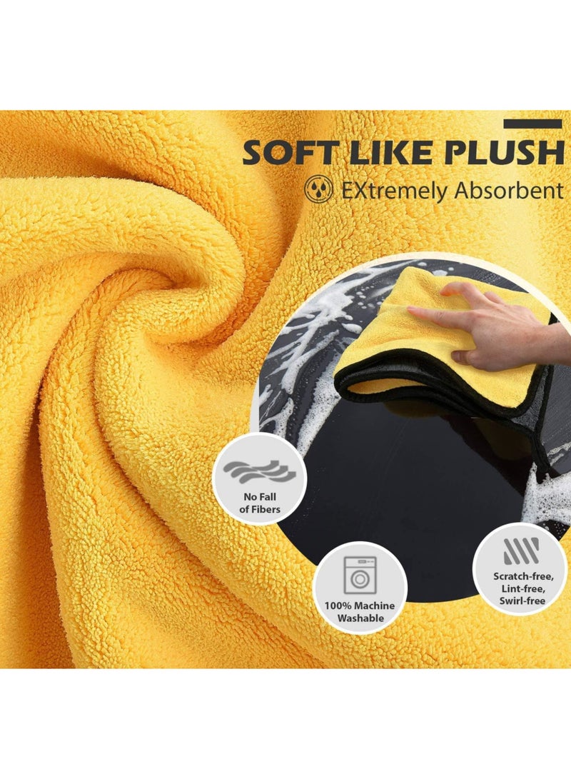 2 Pieces 30*30cm  Car Care Cleaning Drying Cloth Wax Polishing Sponge/Cloth/Brush Kitchen Washing Towel Car Wash Tool - Image 4