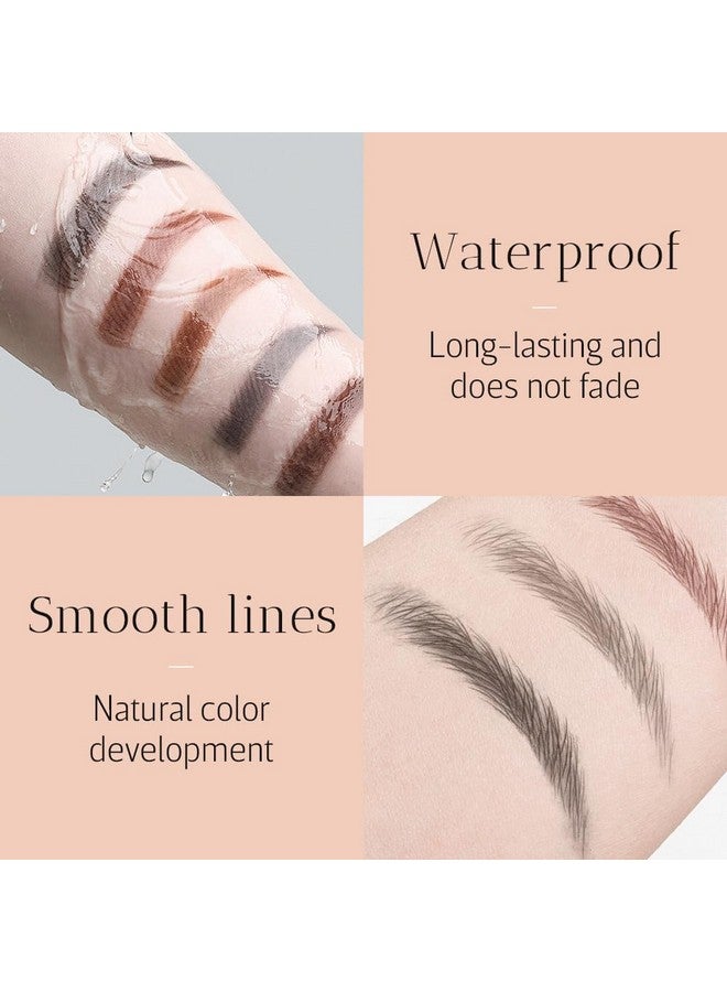 Generic Generic 2024 New Magic Eyebrow Pencil, 3D Waterproof Microblading Eyebrow Pencil Contouring Pen 4 Fork Tip, Natural Fine Stroke Microblading Eyebrow Pencil (2PCS, Dark Brown)  - Image 5