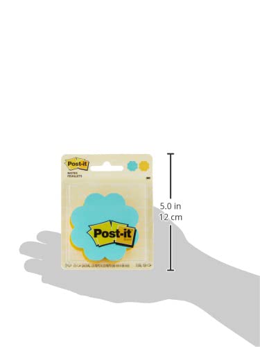 Post It Post-it Notes, Daisy Shape, Assorted Colors, 2.6x2.6 in, 2 Pads, 75 Sheets/Pad (7350-DSY) - Image 3