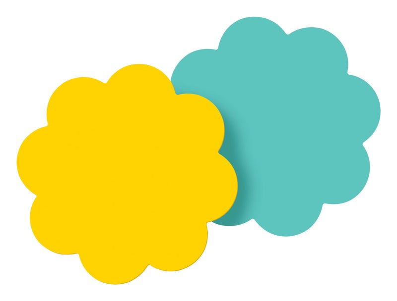 Post It Post-it Notes, Daisy Shape, Assorted Colors, 2.6x2.6 in, 2 Pads, 75 Sheets/Pad (7350-DSY) - Image 2