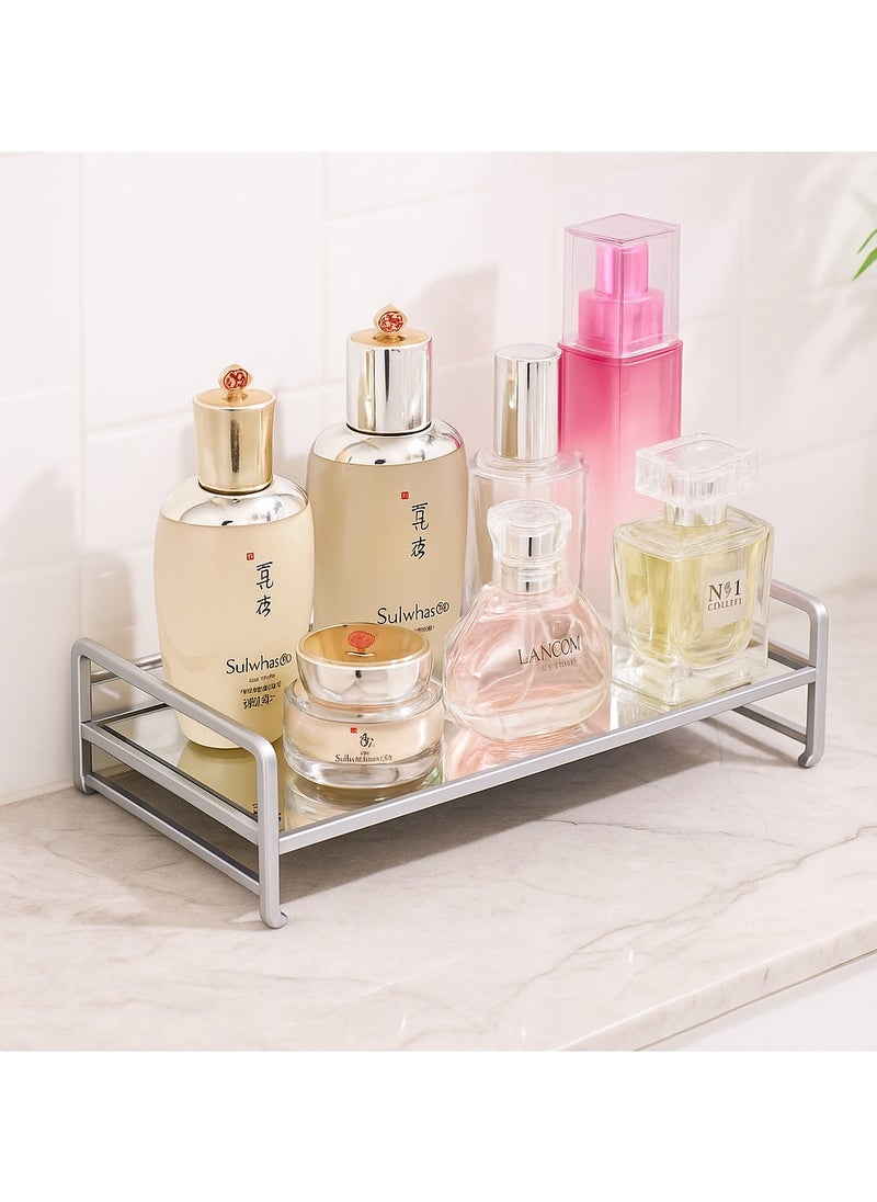 ALMUFARREJ Silver Single Tier Bathroom Organizer  - Image 1