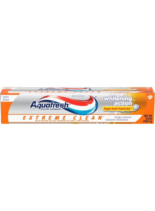 Aquafresh Extreme Clean Whitening Action Fluoride Toothpaste for Cavity Protection, 5.6 Ounce - Image 1