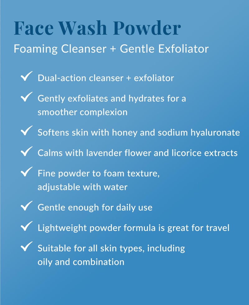 DHC Face Wash Powder, Luxurious Foaming Lather, Lightweight Powder Formula, Gently Exfoliates, Hydrating, Fragrance and Colorant Free, Ideal for All Skin Types, 1.7 oz. Net wt. - Image 2