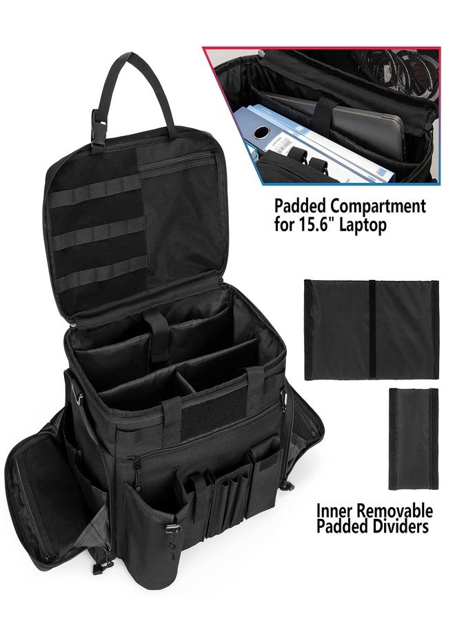 Trunab Patrol Bag, Police Duty Bag, Car Front Seat Organizer with 15.6” Tablet and Laptop Storage for Law Enforcement, Police Patrol, MOLLE Compatible - Image 2