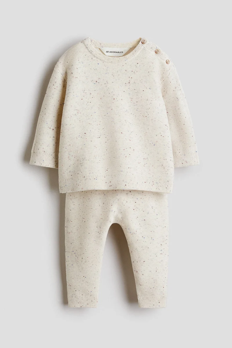 H&M 2-piece fine-knit cotton set