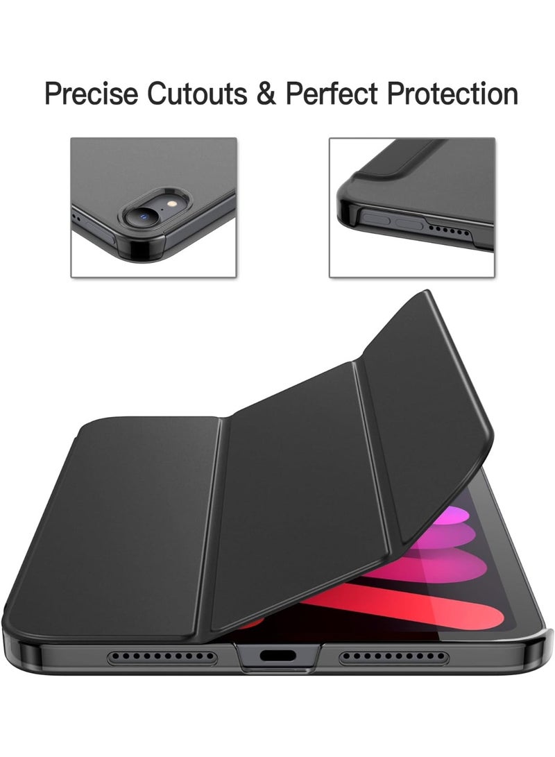 Procases Smart Case for iPad Mini 7 (A17 Pro, 2024) & iPad Mini 6 (2021) – Slim Magnetic Stand Cover with Pencil 2 Support & Auto Wake/Sleep (Black) - Image 3