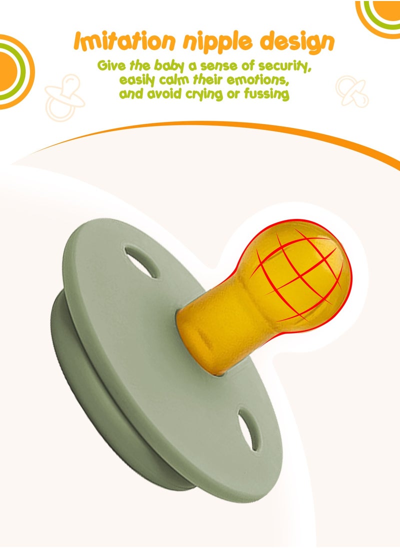 URbazaar Pacifiers Colour Collection | Natural Rubber Baby Pacifier | Round Nipple | Set of 4 BPA-Free Soothers .  - Image 4