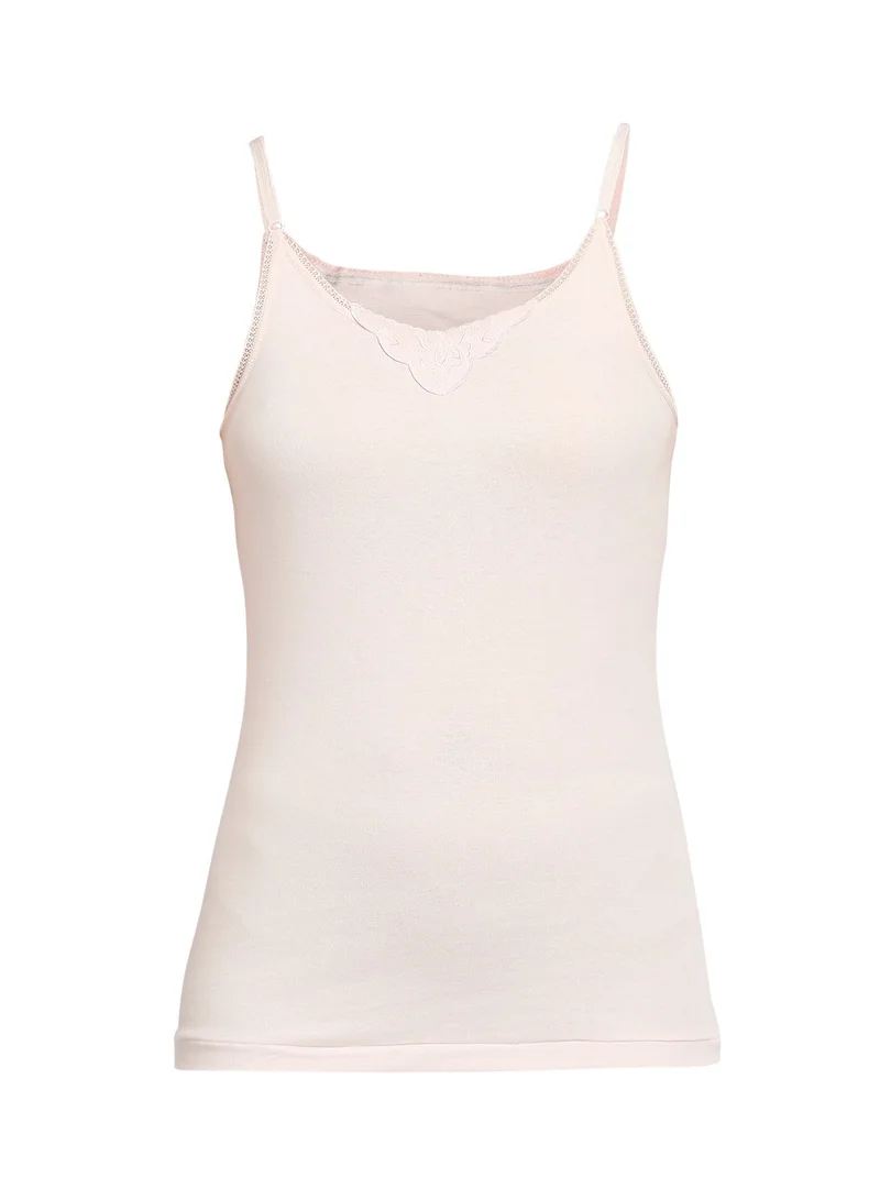 BYC GIRLS ADJUSTABLE STRAP COTTON CAMISOLE - PINK