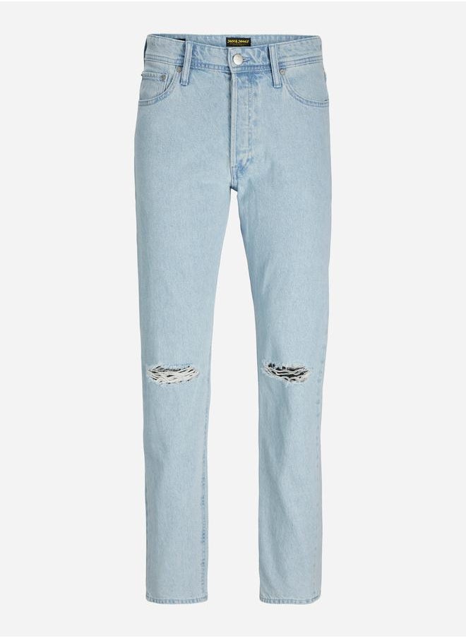 JACK & JONES High Rise Relaxed Fit Distress Jeans  - Image 1