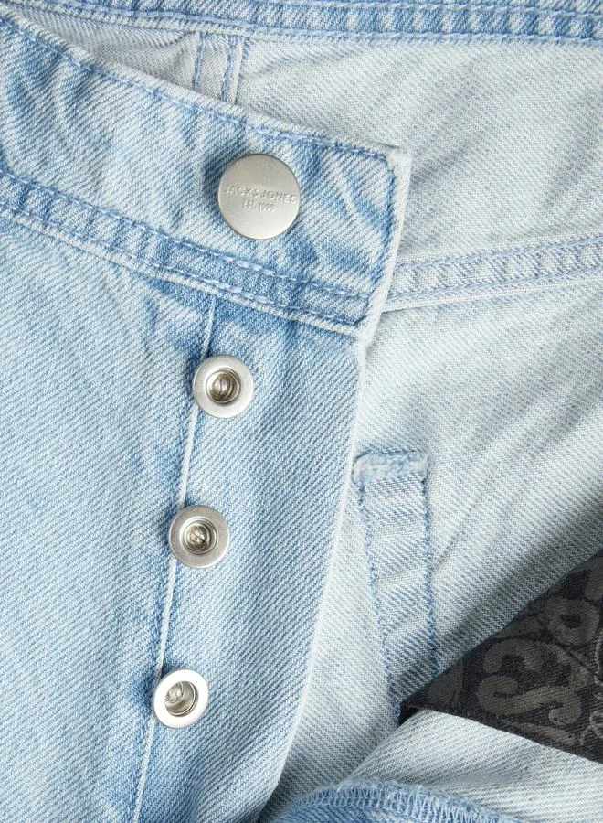 JACK & JONES High Rise Relaxed Fit Distress Jeans