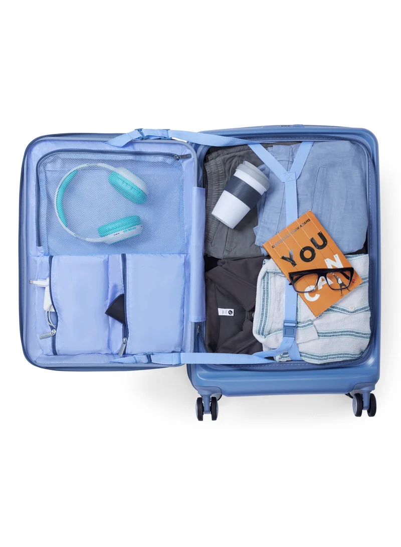 امريكان توريستر American Tourister Trento + Spinner 68 cm - Elemental Blue - 3 Years Global Warranty