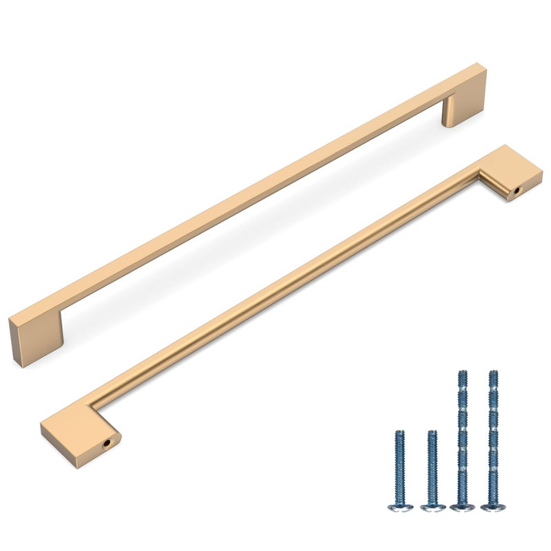 KNOKLOCK 6 Pack 126 Inch320mm Kitchen Cabinet Handles Champagne Bronze Cabinet Pulls Kitchen Cabinet Hardware Drawer Pulls for Cupboard Wardrobe - Image 2