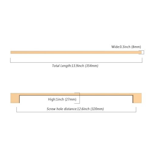 KNOKLOCK 6 Pack 126 Inch320mm Kitchen Cabinet Handles Champagne Bronze Cabinet Pulls Kitchen Cabinet Hardware Drawer Pulls for Cupboard Wardrobe - Image 3