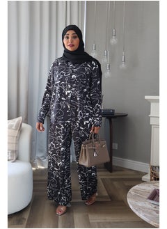 Jimmy Le Bond Chic Waves Matching Set – Premium Modest Wear (Black Elegance)  - Image 2
