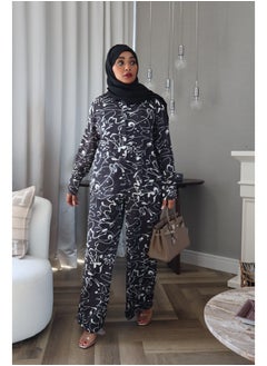 Jimmy Le Bond Chic Waves Matching Set – Premium Modest Wear (Black Elegance)  - Image 3