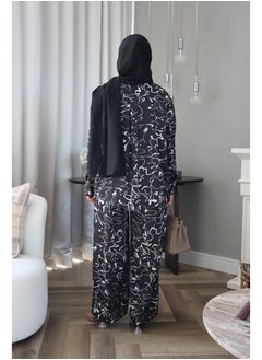 Jimmy Le Bond Chic Waves Matching Set – Premium Modest Wear (Black Elegance)  - Image 4