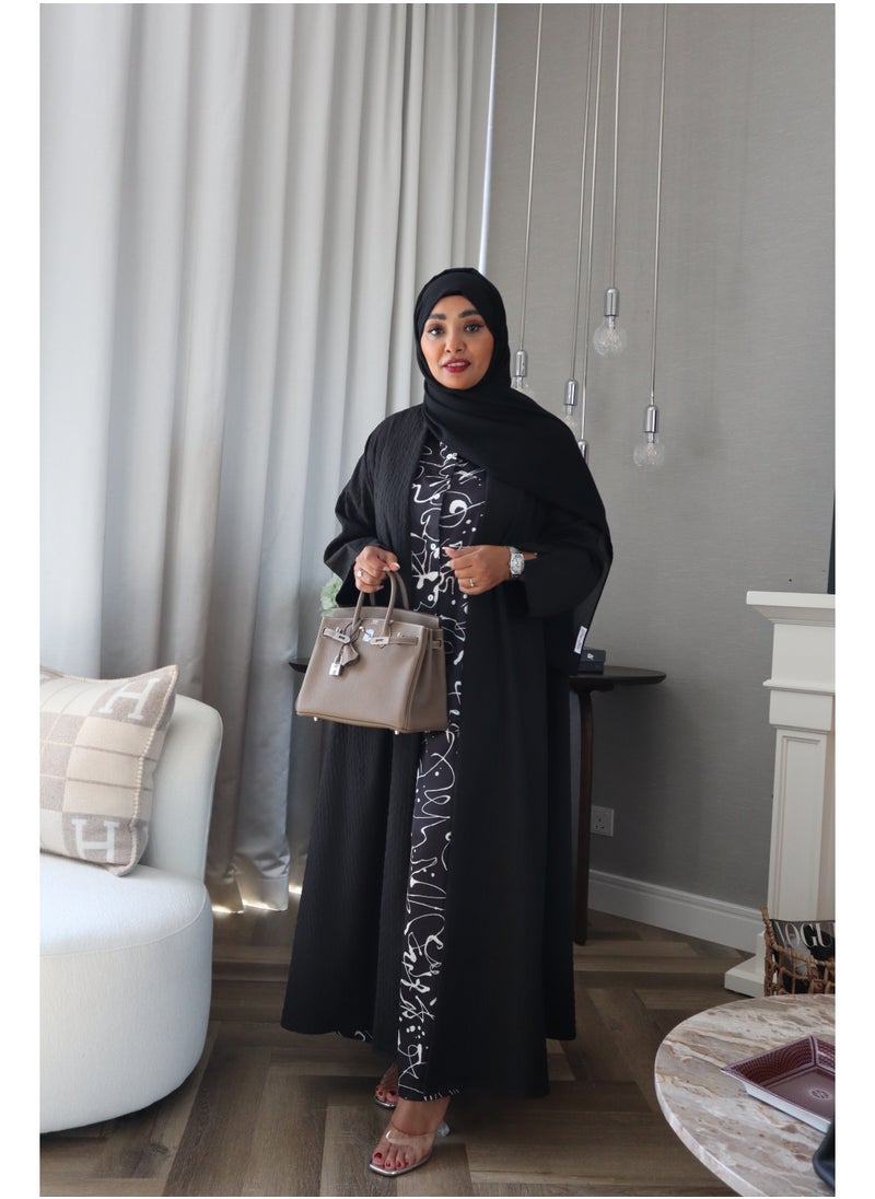 Jimmy Le Bond - Chic Waves Matching Set – Premium Modest Wear (Black Elegance) - Image 1