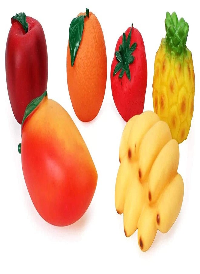 Euphoria Rk Toys Fruit Soft Chu Chu/Squeeze Sound Fruit PlaySet for Kids - 6 Pcs - Image 1