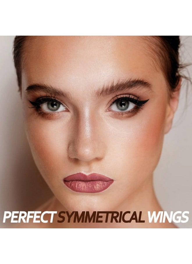 Anglicolor Liquid Eyeliner Stamp, Winged Eyeliner Stamp, Waterproof Long Lasting Dual Ended Eyeliner Pen For Women Christmas Gift (01-Black)  - Image 3