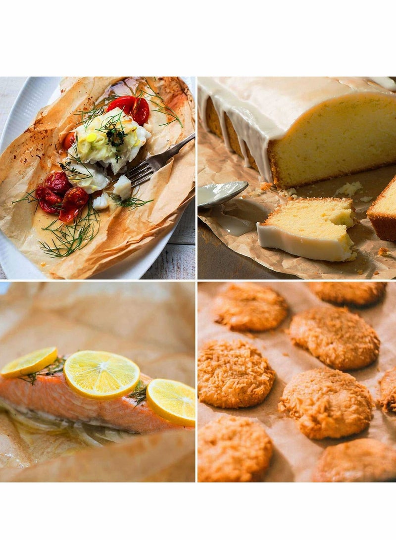 SYOSI Parchment Paper Baking Sheets 8 x12 Inches 100 Pcs Precut Non-Stick Parchment Paper for Baking Cooking Grilling Frying and Steaming Unbleached Fit for Quarter Sheet Pans - Image 2