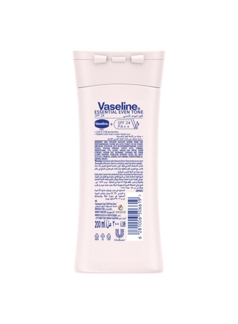 Vaseline Essential Even Tone Perfect 10 Body Lotion - 200ml - Image 2