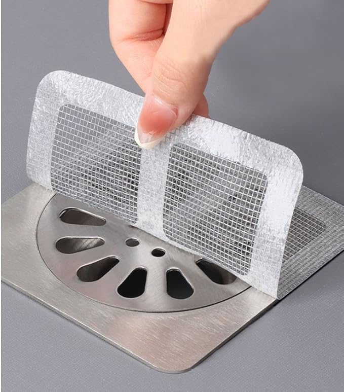 HEROOX Disposable Shower Drain Cover, Shower Drain Mesh Stickers for Bathroom, Bathtub, Kitchen Drain Floor, Sink Strainer Filter (Pack of 10) - Image 2