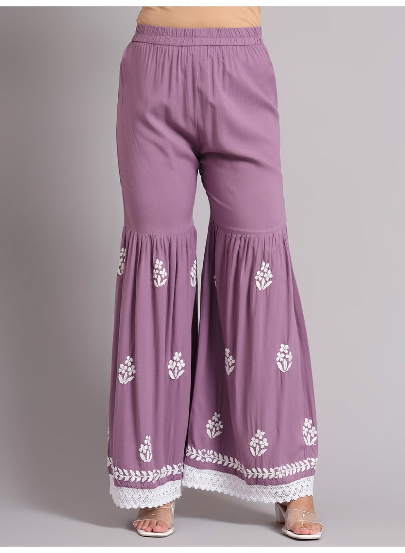 الايا طقم كورتا نسائي مطرز يدويًا من رايون لوكنو تشيكانكاري - Image 3