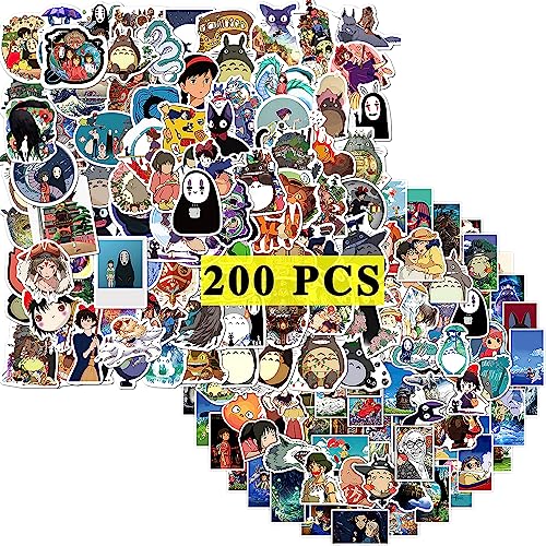Pounchi Japanese Anime Stickers 200 Pcs Cute Cartoon PVC Sticker Gifts for Laptop Water Bottle Skateboard Party Supplies Decorations Teens Kids