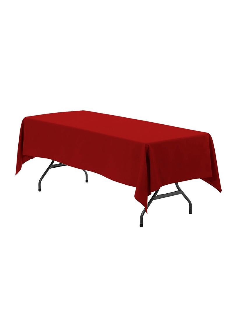 Bluejw 1-Piece Solid Pattern Table Cloth Red - Image 1