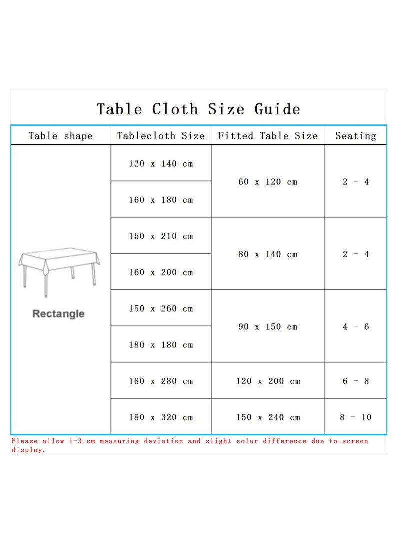 Bluejw 1-Piece Solid Pattern Table Cloth Red - Image 4