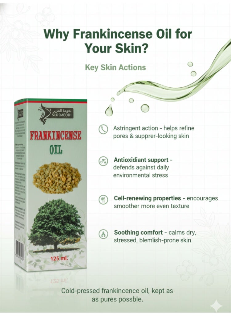 SILK SMOOTH Pure Frankincense Oil for Face - Natural Elixir Infused with Nutrients for Radiant Skin, Cold-Pressed for Ultimate Purity and Nourishment - Image 3